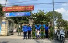  Đoàn TN CSHCM xã Vĩnh Tiến ra quân Mô hình “Cổng trường an toàn giao thông” sau khai giảng năm học mới.